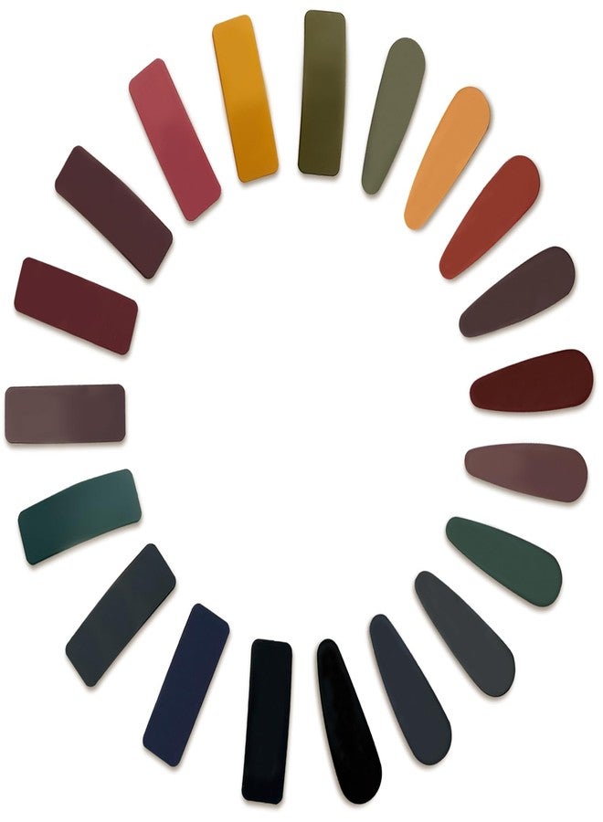 Jaasuee Matte Snap Hair Clips for Girls and Women, 20 Pcs Cute Solid Candy Color Hair Barrettes, Lightweight and Durable Hair Accessories - Image 1